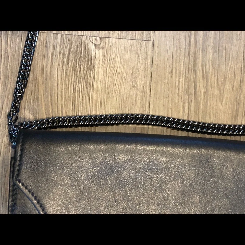 Reece Hudson leather‎ siren crossbody w/ chain NWT